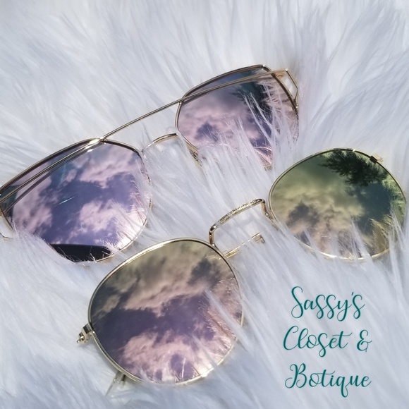 LAST BUNDLE🔥Round & Cateye Mirrored Sunglasses - Picture 3 of 8